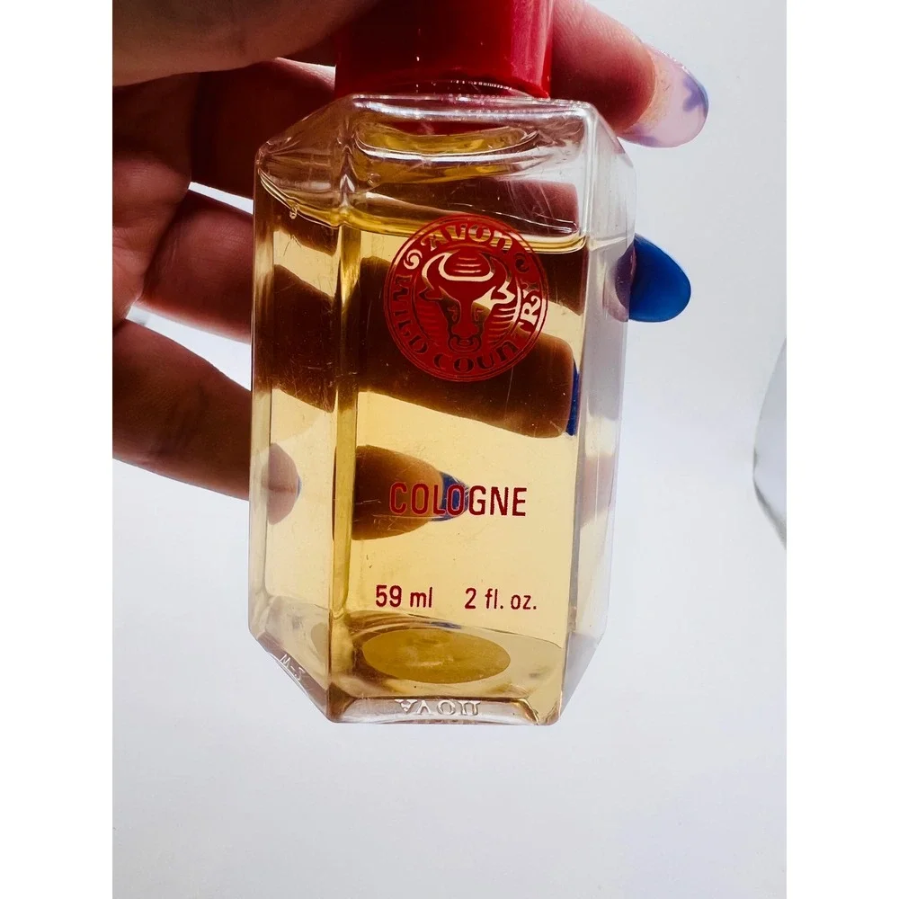 Avon Wild Country Cologne‎ 59mL/2Floz Plastic Bottle Open Vintage Mens Musk